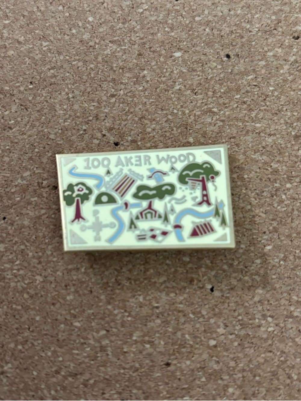 Winnie the Pooh 100 Aker Wood Map Enamel Pin